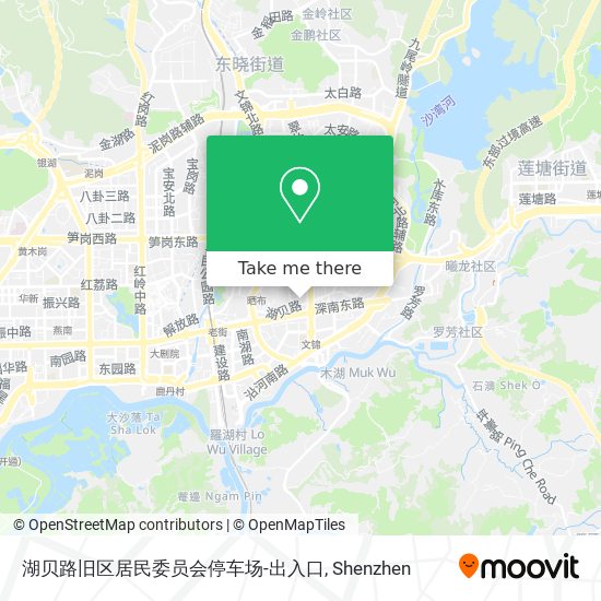 湖贝路旧区居民委员会停车场-出入口 map