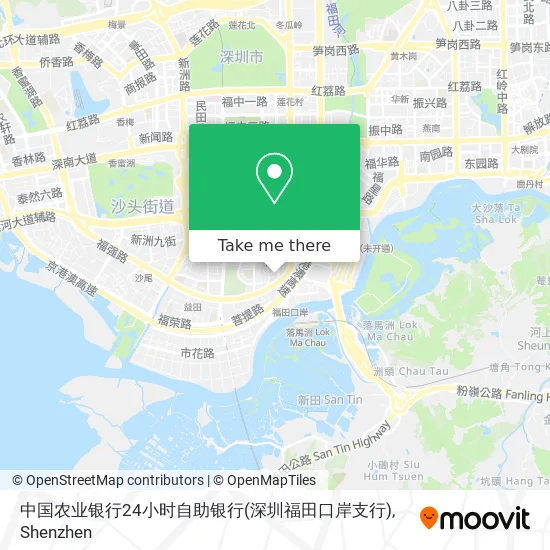 中国农业银行24小时自助银行(深圳福田口岸支行) map