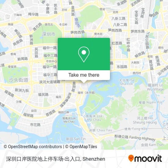 深圳口岸医院地上停车场-出入口 map