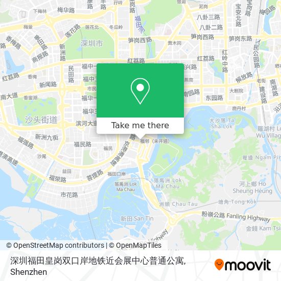 深圳福田皇岗双口岸地铁近会展中心普通公寓 map
