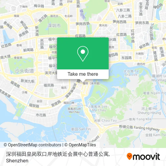 深圳福田皇岗双口岸地铁近会展中心普通公寓 map