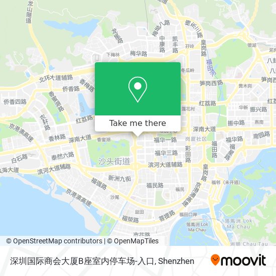 深圳国际商会大厦B座室内停车场-入口 map