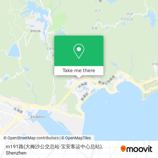 m191路(大梅沙公交总站-宝安客运中心总站) map