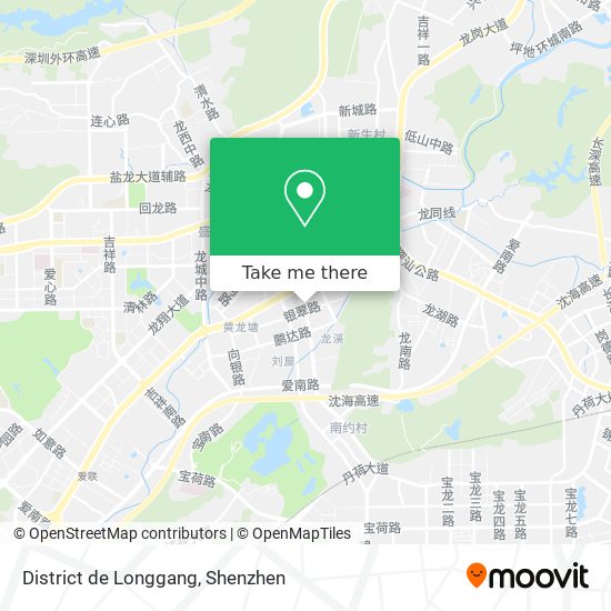 District de Longgang map