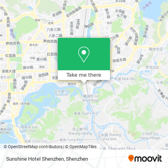Sunshine Hotel Shenzhen map