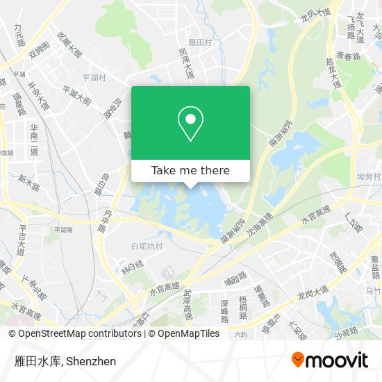 雁田水库 map