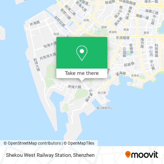 Shekou West Railway Station map