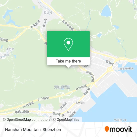 Nanshan Mountain map