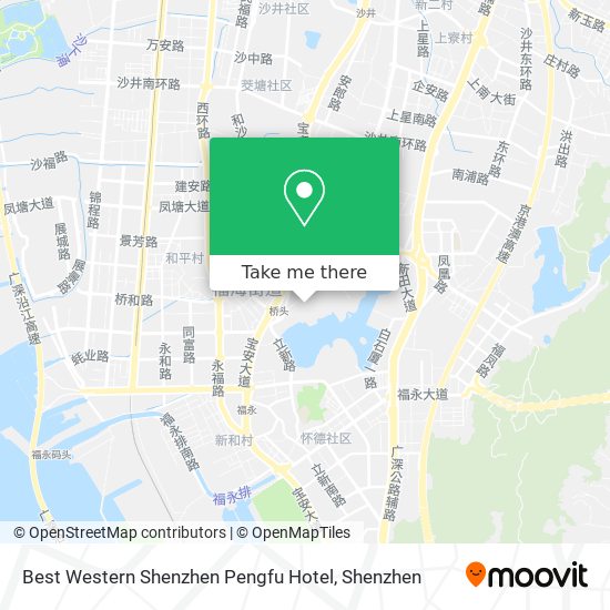 Best Western Shenzhen Pengfu Hotel map