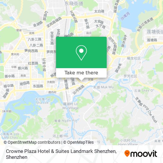 Crowne Plaza Hotel & Suites Landmark Shenzhen map