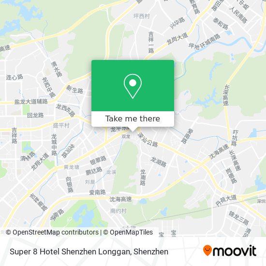 Super 8 Hotel Shenzhen Longgan map