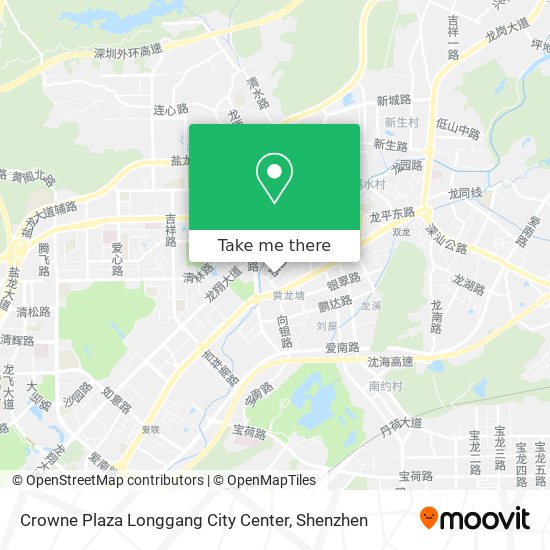 Crowne Plaza Longgang City Center map