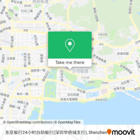 东亚银行24小时自助银行(深圳华侨城支行) map