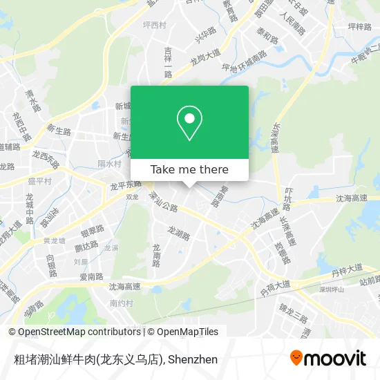 粗堵潮汕鲜牛肉(龙东义乌店) map