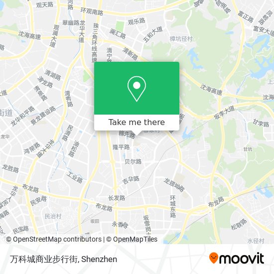 万科城商业步行街 map