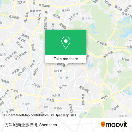 万科城商业步行街 map