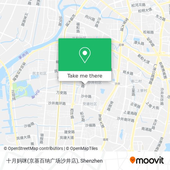 十月妈咪(京基百纳广场沙井店) map