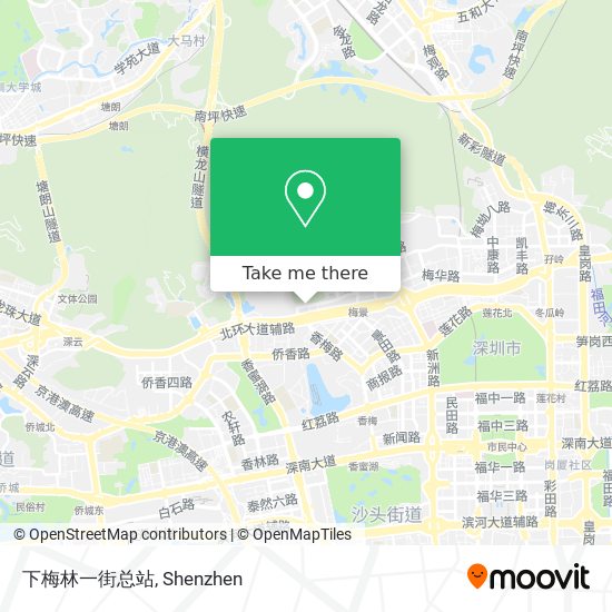下梅林一街总站 map