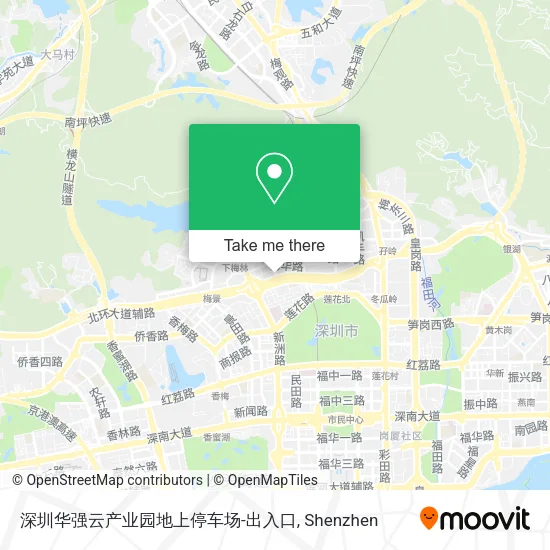 深圳华强云产业园地上停车场-出入口 map