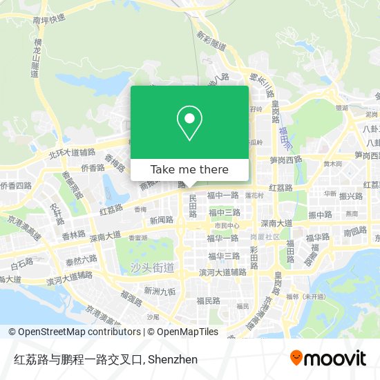 红荔路与鹏程一路交叉口 map