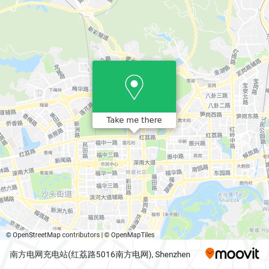 南方电网充电站(红荔路5016南方电网) map