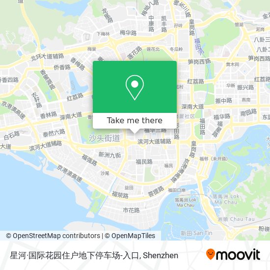 星河·国际花园住户地下停车场-入口 map