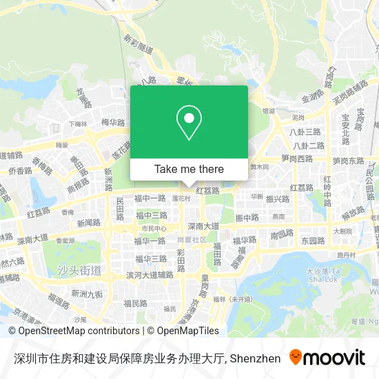 深圳市住房和建设局保障房业务办理大厅 map