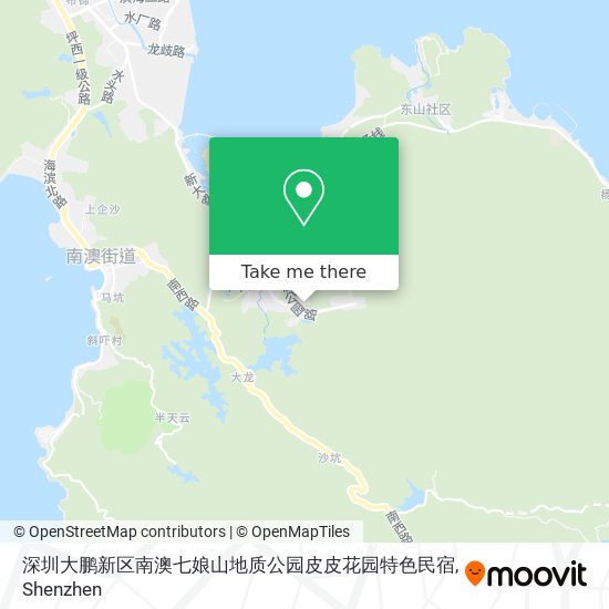 深圳大鹏新区南澳七娘山地质公园皮皮花园特色民宿 map