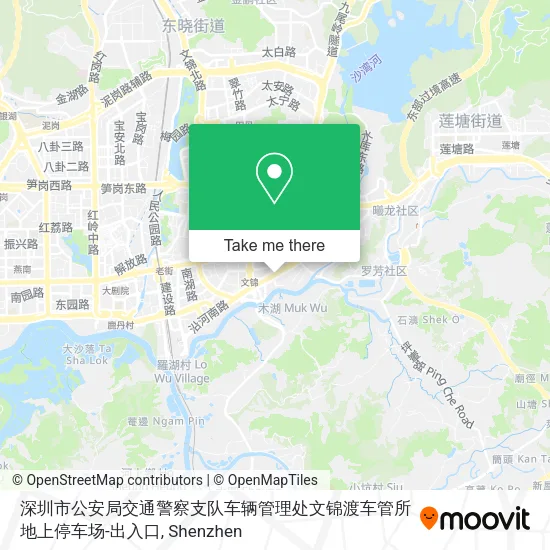 深圳市公安局交通警察支队车辆管理处文锦渡车管所地上停车场-出入口 map