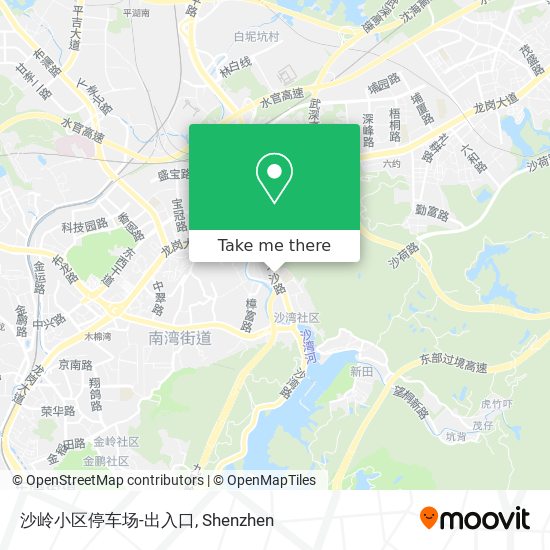 沙岭小区停车场-出入口 map