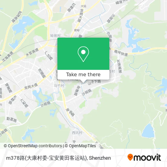m378路(大康村委-宝安黄田客运站) map