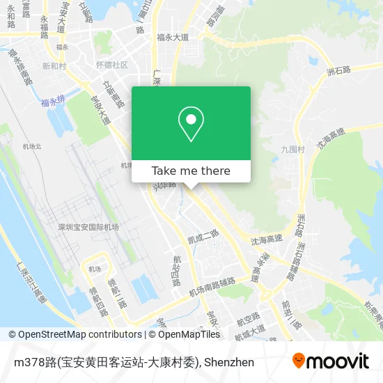 m378路(宝安黄田客运站-大康村委) map