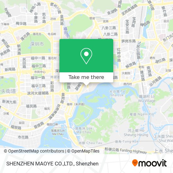 SHENZHEN MAOYE CO.,LTD. map