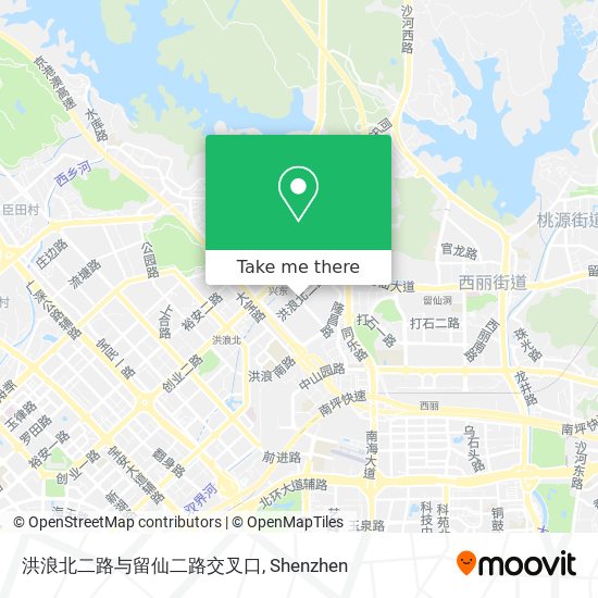 洪浪北二路与留仙二路交叉口 map