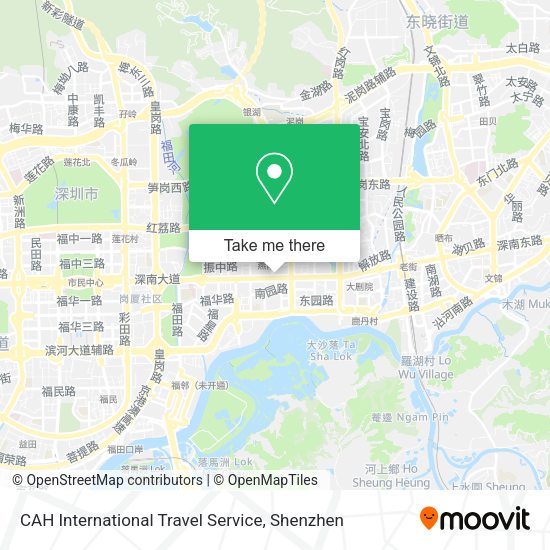 CAH International Travel Service map