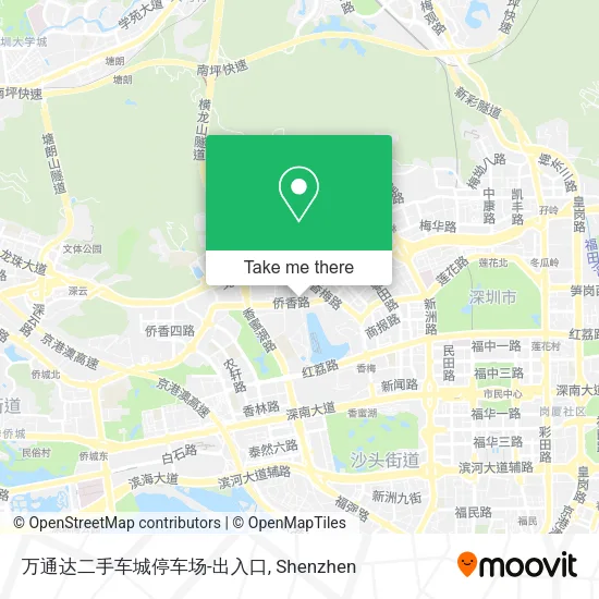 万通达二手车城停车场-出入口 map