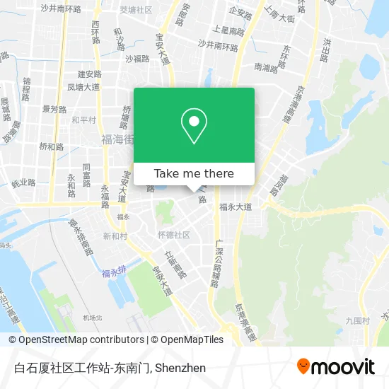 白石厦社区工作站-东南门 map