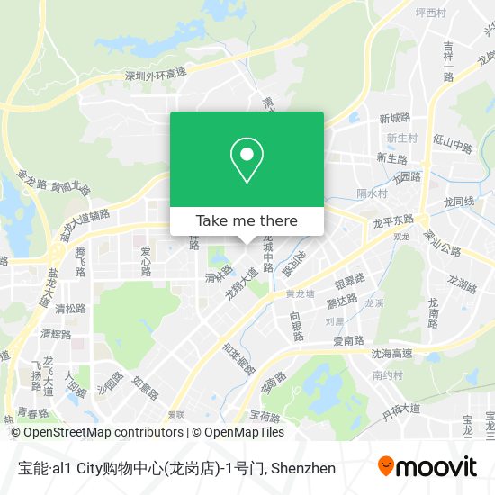 宝能·al1 City购物中心(龙岗店)-1号门 map