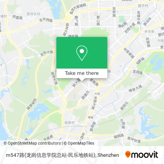 m547路(龙岗信息学院总站-民乐地铁站) map
