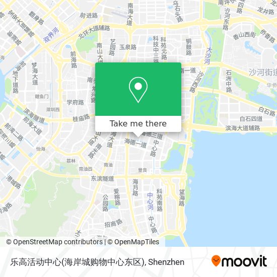 乐高活动中心(海岸城购物中心东区) map