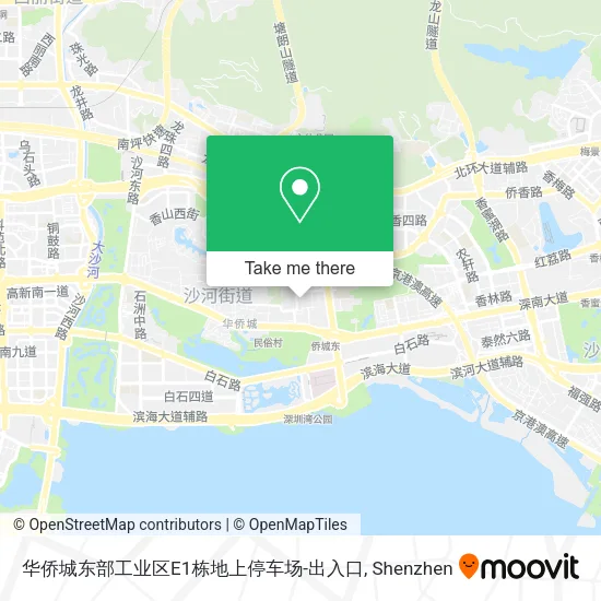 华侨城东部工业区E1栋地上停车场-出入口 map
