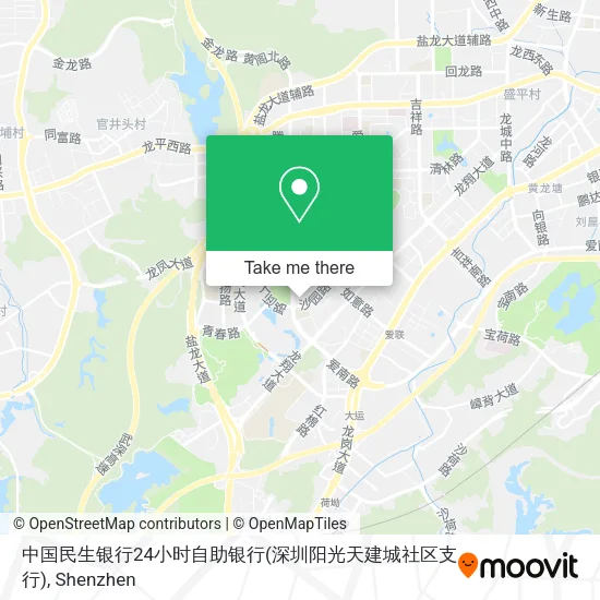 中国民生银行24小时自助银行(深圳阳光天建城社区支行) map