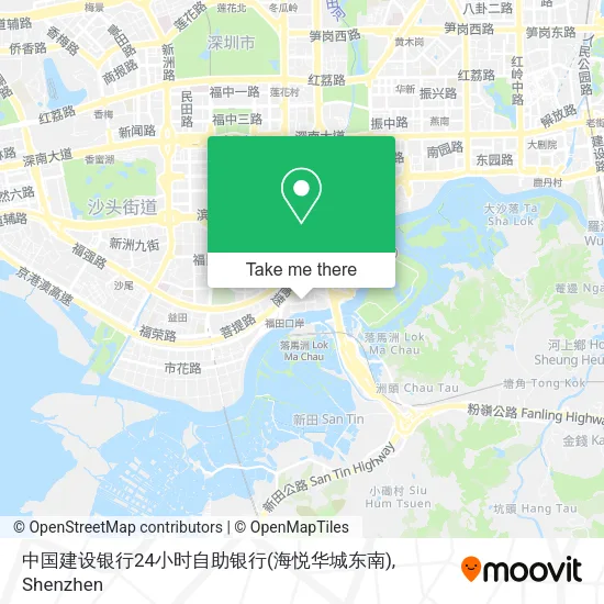 中国建设银行24小时自助银行(海悦华城东南) map
