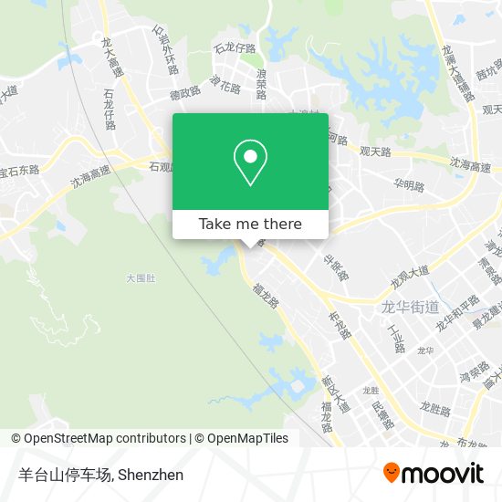 羊台山停车场 map