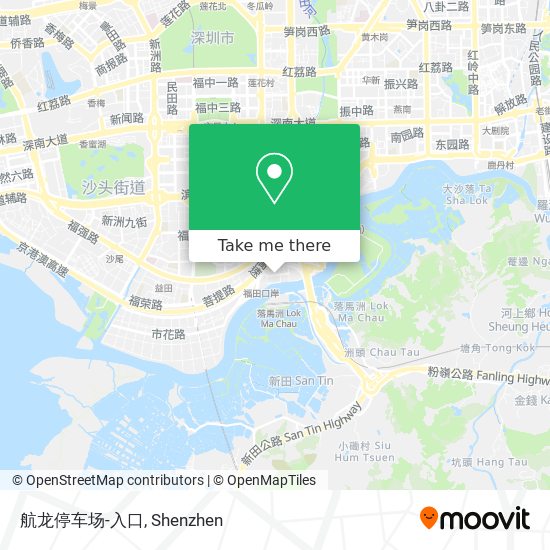 航龙停车场-入口 map