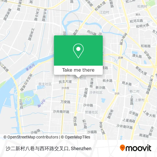 沙二新村八巷与西环路交叉口 map