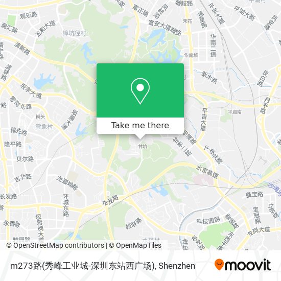 m273路(秀峰工业城-深圳东站西广场) map