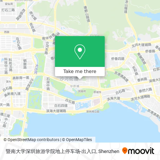 暨南大学深圳旅游学院地上停车场-出入口 map