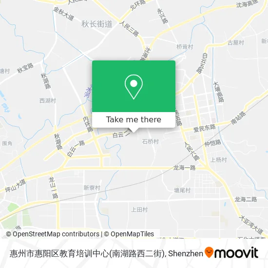 惠州市惠阳区教育培训中心(南湖路西二街) map