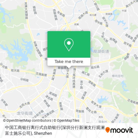 中国工商银行离行式自助银行(深圳分行新澜支行观澜富士施乐公司) map